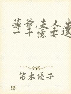 薄爷,夫人出价一千亿要退婚阅读全文全文