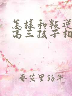 怎样和叛逆期的高三孩子相处沟通