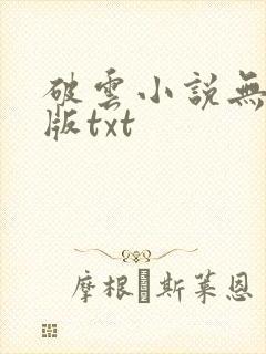 破云小说无删减版txt
