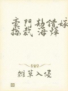 豪门劫错嫁嗜血总裁 海烨
