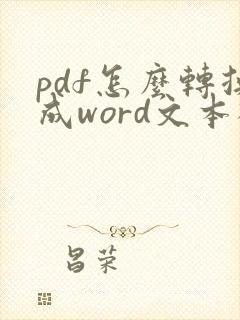 pdf怎么转换成word文本框怎么去除