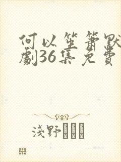 何以笙箫默电视剧36集免费播放