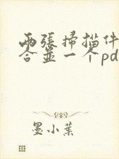 两张扫描件如何合并一个pdf