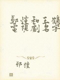 郑恺和王鹤棣的电视剧名字