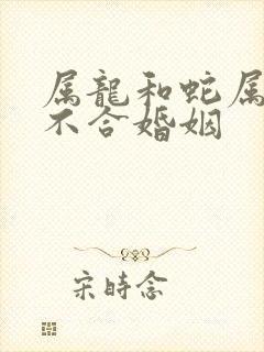 属龙和蛇属相合不合婚姻