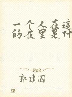 一个人在这孤单的夜里是什么歌