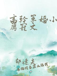 高干军婚小说推荐宠文