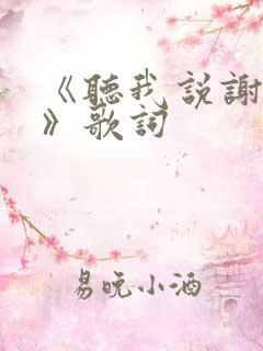 《听我说谢谢你》歌词