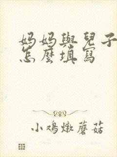 妈妈与儿子关系怎么填写