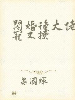 闪婚后大佬他又宠又撩