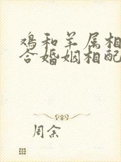 鸡和羊属相合不合婚姻相配