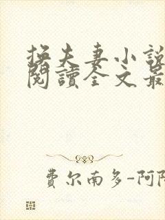 换夫妻小说免费阅读全文最新章节吕哥