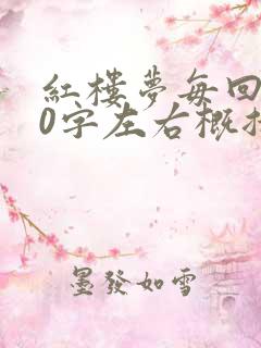红楼梦每回100字左右概括内容