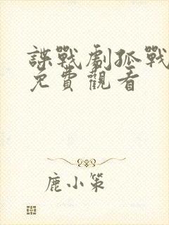 谍战剧孤战迷城免费观看
