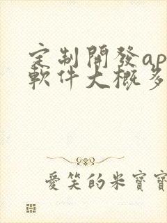 定制开发app软件大概多少钱