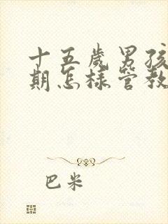 十五岁男孩叛逆期怎样管教