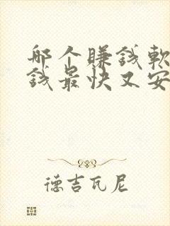 哪个赚钱软件赚钱最快又安全