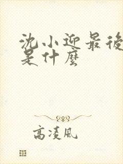 沈小迎最后结局是什么