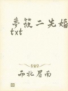 梦筱二先婚后爱txt