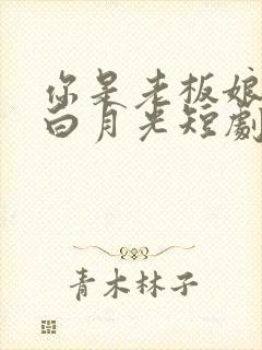 你是老板娘我是白月光短剧合集
