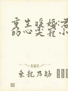重生暖婚:君少的心尖宠小说