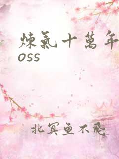 炼气十万年大boss