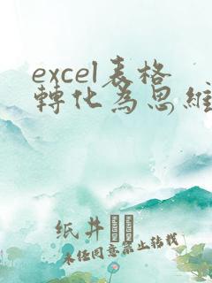 excel表格转化为思维导图
