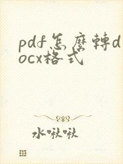 pdf怎么转docx格式