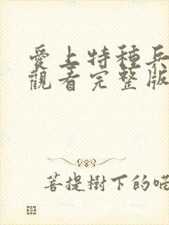 爱上特种兵免费观看完整版电视剧高清