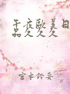 午夜欧美日韩精品久久久