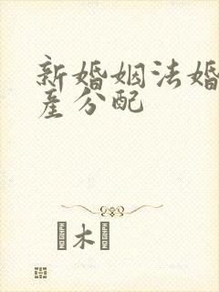 新婚姻法婚前财产分配