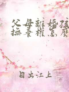 父母离婚孩子的抚养权怎么判定18岁