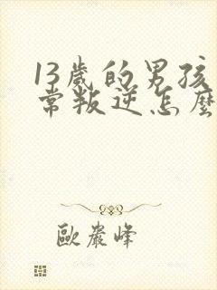 13岁的男孩非常叛逆怎么办