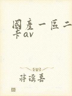 国产一区二区不卡av