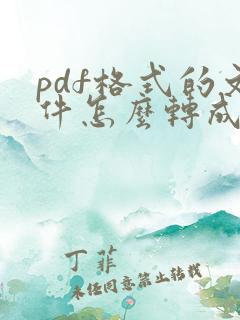 pdf格式的文件怎么转成word文档