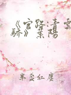 《官路:青云天骄》叶阳