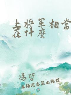 上将军相当于现在什么
