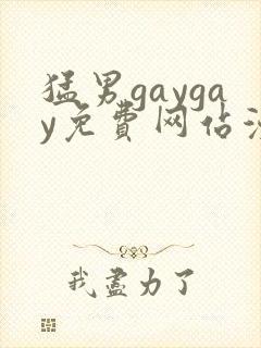 猛男gaygay免费网站漫画
