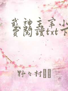 武神主宰小说免费阅读txt下载