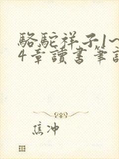 骆驼祥子1~24章读书笔记
