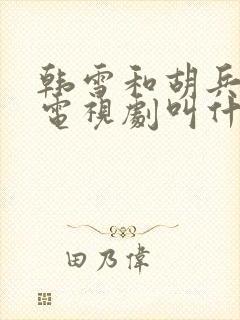 韩雪和胡兵演的电视剧叫什么名字
