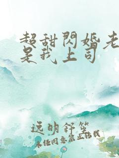 超甜闪婚老公竟是我上司