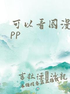 可以看国漫的app
