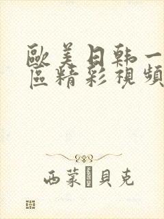 欧美日韩一区二区精彩视频