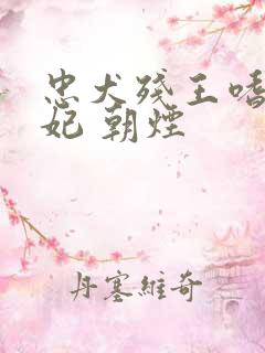 忠犬残王嗜宠毒妃 朝烟