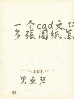 一个cad文件多张图纸怎么转换出多张pdf图纸