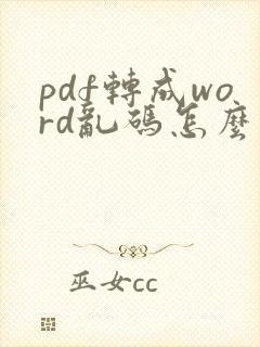 pdf转成word乱码怎么解决