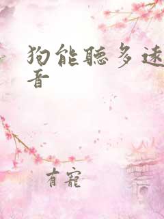狗能听多远的声音