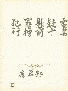 犯罪悬疑电影排行榜前十名