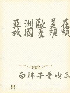 亚洲欧美在线播放国产视频
